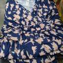 OUGES Women's Fall Long Sleeve Dress Casual Wrap V Neck Flowy Midi Wedding Guest Dresses with Pockets 2025, Size: XXL