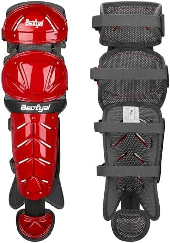 Beutyal Baseball Softball Catcher Leg Guards Shin Guards for Youth Adult M