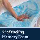 Mattress Topper King Size 3 Inch - Soft Cooling Gel Memory Foam Bed Pad