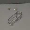 Yazoni 2-in-1 Sponge Holder for Kitchen Sink, Suction Cup Kitchen Caddy, No Drill Rustproof Sink Organizer for Place Dishwashing Brush Soap and Sponge (Silver)