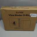 SUNEE 1.5 Inch Binders 3 Ring 4 Pack, Clear View 1 1/2 Inch Binders Three Ring PVC-Free (Fit 8.5x11 Inches) for School or Office Supplies, Assorted Pastel