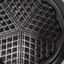 Mueller Heart 5 Waffle Maker, Waffle Iron, Adjustable Browning Control & Nonstick, Cool Touch Handle, Easy to Clean, Small Kitchen Appliances