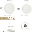 MALACASA Plates and Bowls Sets, 18 Pieces Modern Ceramic Dinnerware Set for 6 Kitchen Dinner Set Stoneware Dishware Dishes Set Microwave and Dishwasher Safe, White, Series TARA