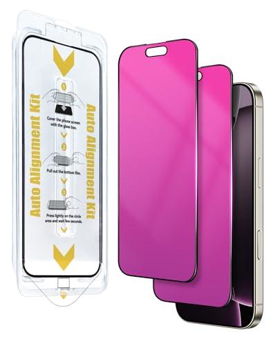 Jephuwneh 2 Pack Gradient for iPhone 17 Pro Privacy Screen Protector for iPhone17Pro 6.3inch Tempered Glass [Auto-Installation] Anti Spy Anti Blue Light Eye Protection HD Clear Anti-Scratch No Bubble