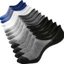 Mottee&Zconia No Show Sock Low Cut Ankle Short Socks for Men Basic Casual Anti-skid Cotton Socks with Non Slip Grips, size 8-11