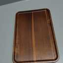 1 pcs 13"x 9" Solid Acacia Wood Serving Tray Rectangular Wooden Serving Platter Natural Wooden Board for Bar Coffee Party