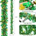 2 x 2 Pack 33 ft Valentines Day Decorations Valentines Heart Tinsel Garland St Patrick's Day Green Shamrock Hat Tinsel Garland for Tree Home Indoor Outdoor Irish Party Supplies Wedding Decor