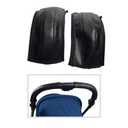 MINILUJIA Soft Smooth Leather Bumper Handlebar Sleeve Protect Case for Baby Stroller Dustproof Protect Cover with Zipper Close One Pair