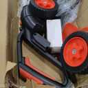 Cordless Weed Wacker Electric Eater Battery Powered 21V, 4 in 1 Lightweight Portable Stringless Weed Trimmer x 2 Battery Operated, Grass Trimmer/Brush Cutter/Lawn Edger with Wheels for Garden Yard