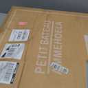 PETIT BATEAU Solid Wood Kids Table and 2 Chairs Set,Montessori Modern AMMEHOELA Irish Designer for 2-8 Years Toddler,SereneWhite Gift