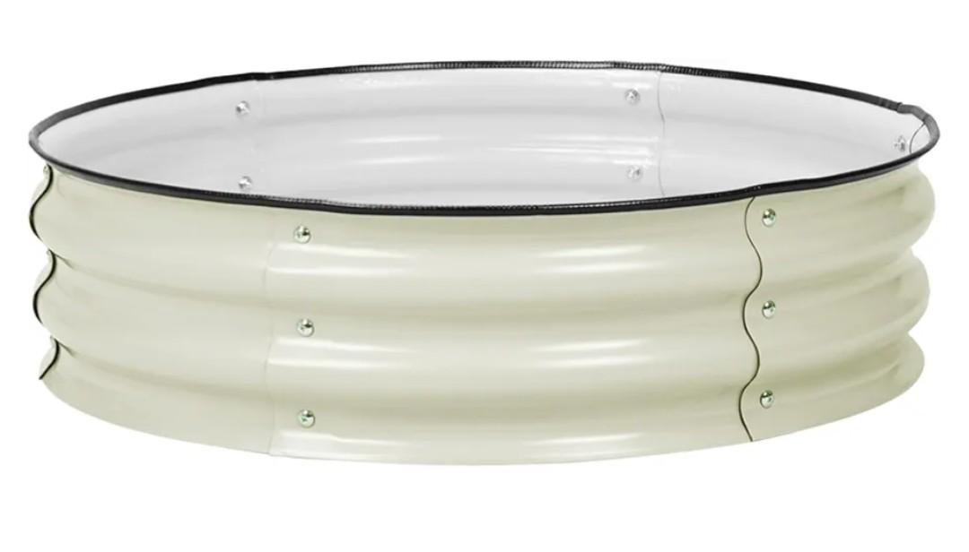 Aoodor 9" Tall 30" Metal Raised Garden Bed, Outdoor Planter Box and Raised Garden Kit for Vegetables, Flowers, Arugula and Herbs, Beige