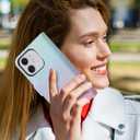 LUMARKE Designed for iPhone 11 Wallet Case - Detachable Flip Folio Cover - RFID Blocking 4 Card Slots Holder - Premium PU Leather Magnetic Kickstand - Protective Phone Case 6.1", Gradual Pink Blue