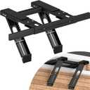 Upgraded No-Drill Air Conditioner Support Bracket, Heavy Steel Adjustable AC Bracket, Fits Most Single/Double-Hung Windows, Supports Up to 300 lbs, Easy Installation & Removal, Black
