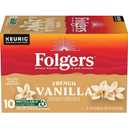 Folgers French Vanilla Artificially Flavored Coffee, Keurig K-Cup Pods, 10 Count Box