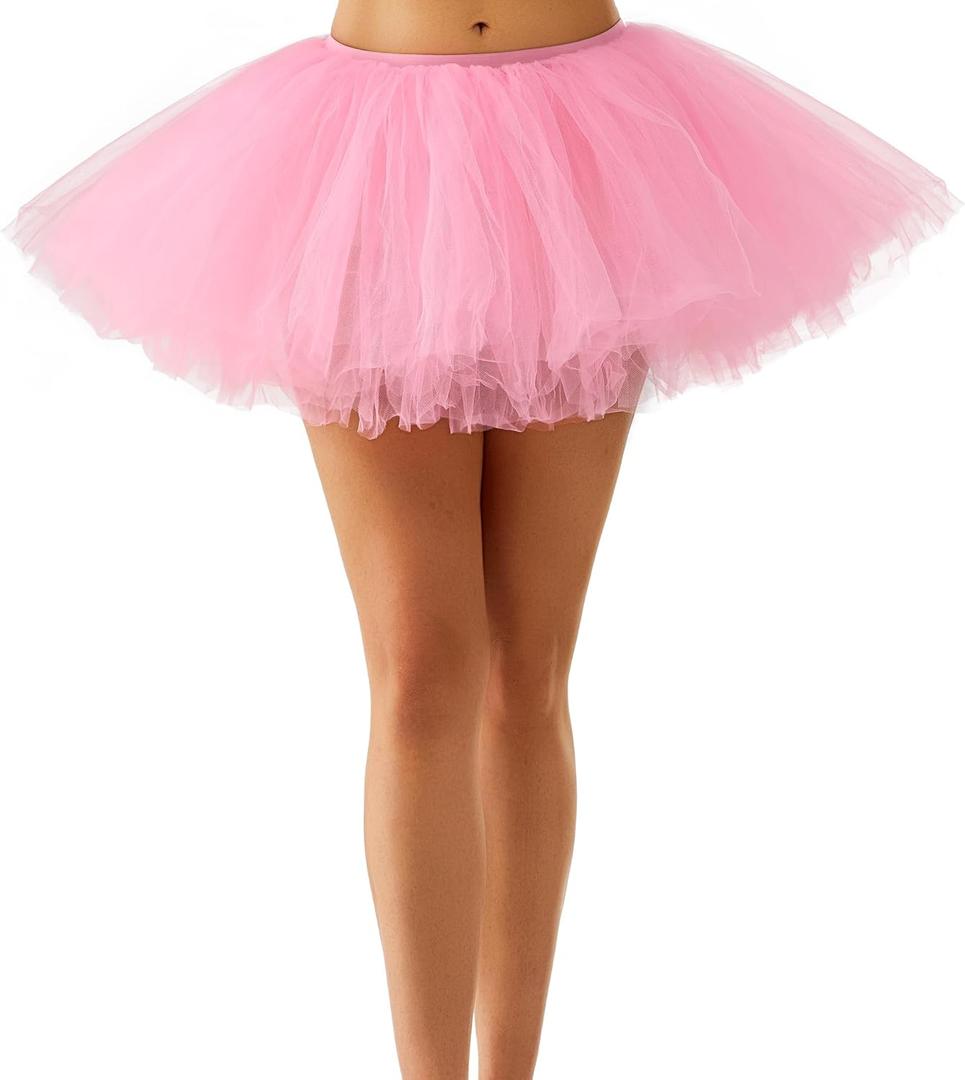 Spooktacular Creations Women Tutu Skirt Costume Adult Halloween Tutus for Halloween Costume Cosplay Party (Pink)
