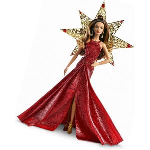 Barbie 2017 Holiday Teresa Doll, Brunette with Red Dress, 10.5 x 3 x 13 inches