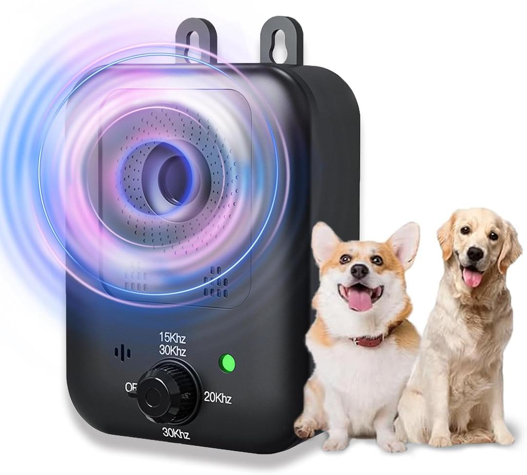 Anti Barking Dog Stop Bark Silencer Device Ultrasonic Dog Barking Deterrent Bark Box Indoor Outdoor Neighbors 50 Ft 3 Modes Dog Barking Behavior Training Dog Barking Control Device