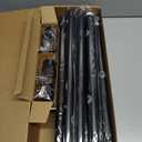 Matte Black Curtain Rod Itself is 30-144 inch 2 Pack, Fit 30 to 142, 66 to 120 inch Windows with 1 Inch Diameter Heavy Duty Adjustable Telescopic Rod, 1 Inch Diameter Splicing Extra Long