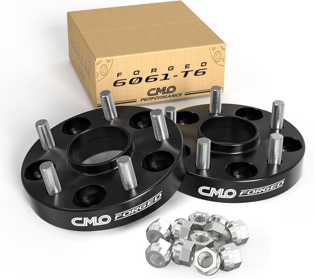 Customadeonly Forged 5x120 Wheel Spacers 25mm (1") Hubcentric Black  Compatible with Camaro Corvette CTS Impala Malibu Regal Lacrosse Terrain G8  66.9mm Bore M14x1.5 (2pcs)