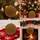 LANGXUN 2 Pcs 8 Inch Extra Large Velvet Christmas Ball Ornaments - Shatterproof Hanging Christmas Tree Decorations for Xmas Holiday Party Wedding Home Decor (Coffee Brown)