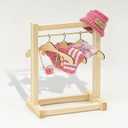 3 x Clothes for 17cm Dolls(NO Doll) , Outfits with Accessories, Rose Red | Suit for Lububu, Cute Stylish Dress Up Set