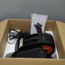 Under Desk Elliptical Machine, Electric Elliptical Leg Exerciser for Seniors Fully Assembled, Quiet & Portable Electric Seated Pedal Exerciser with Remote Control & 12 Adjustable Speed, Black/Orange (Small)