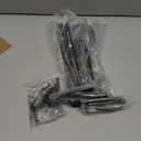 4 Pack - 10 inch Black Hidden L Shelf Bracket (1/5 Inch Thicked) Iron Floating Shelf Brackets Rustic Industrial Metal Brackets for Shelf Support