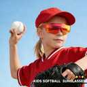 Youth Sports Baseball Sunglasses Lightweight Kids Polarized Sunglasses Softball Cycling for Boys Girls Age 3-12