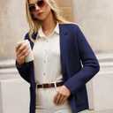 GRACE KARIN Blazer for Women Business Casual, Long Sleeve Sweater Blazers 2025, Knit Office Work Outfits (X-Large, Navy Blue)