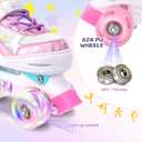 Toddler Roller Skates for Girls Kids Boys, 4 Size Adjustable with Light Up Wheels