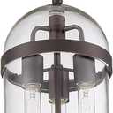 NUVO 60/6923 Fathom Pendant Fixture Mahogany Bronze Finish with Clear Glass, 3 Light