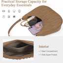 Shoulder Bags for Women Crescent PU Leather Underarm Purses with 3PCS Detachable Strap Cute Hobo Tote Handbag for Work