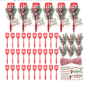 LemonRoad 36 Set Christmas Silicone Spatula Gifts Bulk Includes Heat Resistant Silicone Spatula Christmas Greeting Cards Artificial Xmas Picks Twine for Holiday Cooking Utensils Kitchen Decoration
