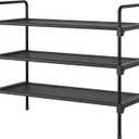 Shoe Rack for Closet, Sturdy Shoe Shelf for Entryway, Space-Saving Shoes Organizer and Storage, 27.6" x 11.8" x 22.6", Black