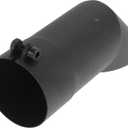 Motoforti 3.0 Inch ID Inlet Turn Down Exhaust Tip Surface Blasting Mandrel Bend Elbow Tube 9.1inch Overall Length Suitalbe for 3.0" OD Tailpipes Black