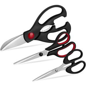 Kitchen Shears Set - QtoiKce Kitchen Scissors 3 Pack All Purpose Poultry Shears, Stainless Steel Sharp Utility Cooking Scissors for Home