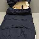 Waterproof &Thicken Universal Stroller Blanket for Babies,Toddler's Stroller Sleeping Bag & Footmuff & Bunting & Cover for Autumn Winter (Blue)