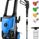 Pressure Cleaner 5000 PSI 4.0GPM Portable Power Cleaner with 4 QC Nozzles, 500ML Foam Cannon for Cars/Fences/Driveways/Home/Patios Cleaning, Blue
