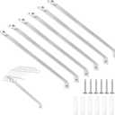6 Pcs Support Brackets for 16in Wide Shelving Wire Wire Shelf Brackets Closet Rod Bracket Closet Support Bracket with Anchors and Pins for Installation Wires Shelving Supports Closets