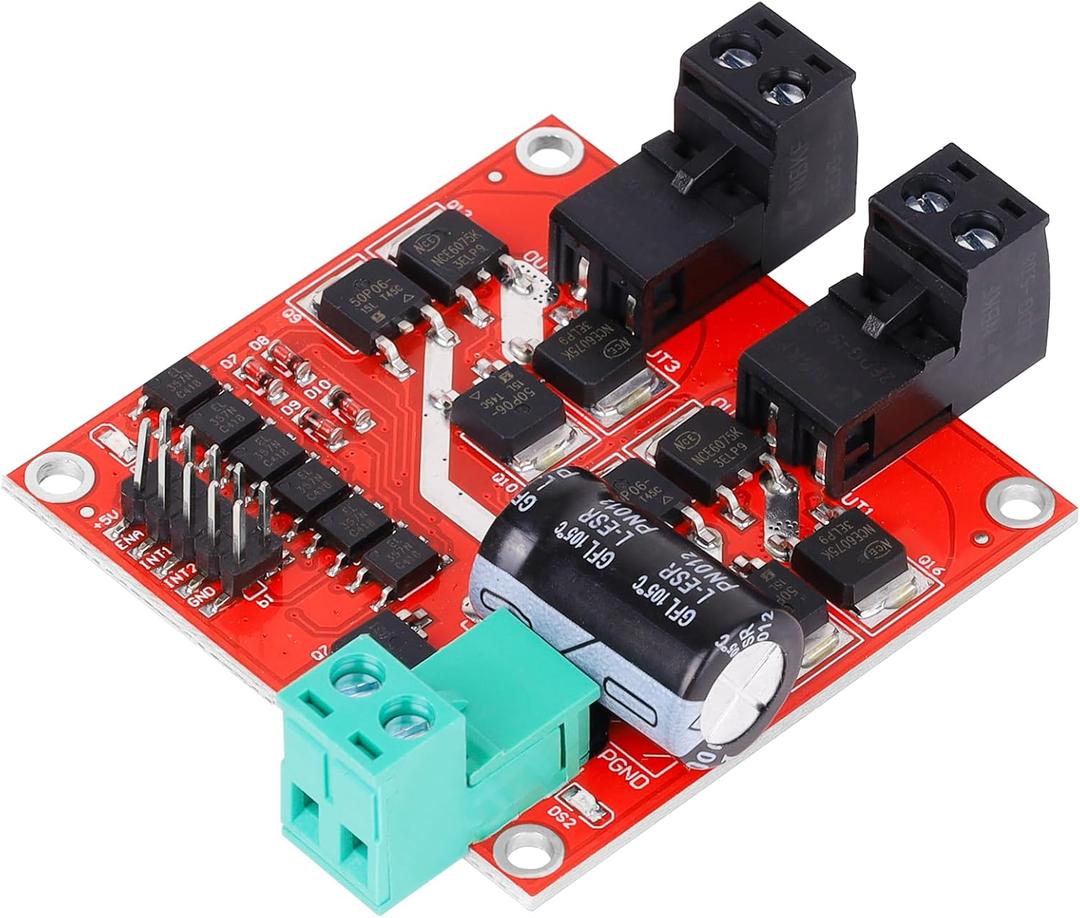 1PCS DC Motor Driver,L298 Dual H Bridge Motor Speed Controller 6.5V-27V 7A 160W PWM Motor Regulator Board,Electric Motor Control Module Industrial with Optocoupler Isolation