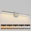 Joossnwell Brushed Nickel Vanity Light for Bathroom Lighting Fixtures Over Mirror Modern Bath Vanity Lights Bar 5CCT Diammable Bathroom Lights 31.5 inch ETL Certificated