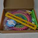 READAEER Knitting Loom Kit with Pompom Maker, Round Knitting Loom for Hat, Rectangular for Blanket Scarf Shawl, Knitting Loom Kit for Beginner