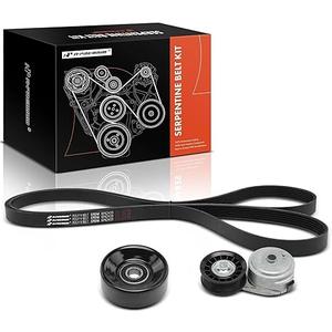 A-Premium Engine Serpentine Belt Drive Kit with Tensioner & Idler Compatible with Chevrolet, GMC, Isuzu, Oldsmobile & Workhorse Cars - C1500 2500 3500, Tahoe, Savana, Express & More, 4.3L 5.0L 5.7L