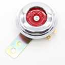 2 x LVEE DL70-002 Universal Motorcycle Electric Horns Waterproof Round Loud Speaker 12V 1.5A 105db small horn for Motorcycle (Normal, Red and Silvery)