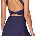 Heathyoga Tennis Dress with Built in Shorts and Bra Athletic Dress for Women Summer Cut Out Twisted Golf Workout Dress XS