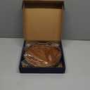 Farmhouse Oak 10" Lazy Susan Turntable Organizer for Cabinet, Round Wooden Lazy Susan Organization and Storage for Dining Table, Pantry, Kitchen, Countertop, Cupboard,Home Decor, Walnut Wood