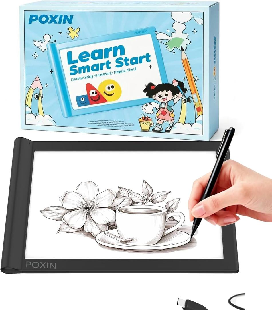 Light Box for Tracing A4,Drawing Pad Dimmable Brightness Indoor or Outdoor for Artists,Drawing,Sketching,Animation and X-ray Viewing (Black)