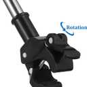 DOITOOL Adjustable Stainless Steel 12In Telescopic Motorcycle Flagpole with Handlebar Mount for Outdoor Riding and Bike Accessories