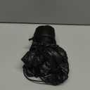 Winter Warm Ultralight Down Hood Waterproof Sleeping Bag Outdoor Camping Windproof Down Cap Hat with Storage Bag (Medium, Dark Black)