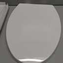 Elongated Toilet Seat, 18.5 Soft/Slow Close Oval (Oblong) Toilet Seat for Elongated Toilets, No-Slam Quiet-Close Lid, Easy-to-Install & Clean, Durable Never-Loosen White Plastic Seat
